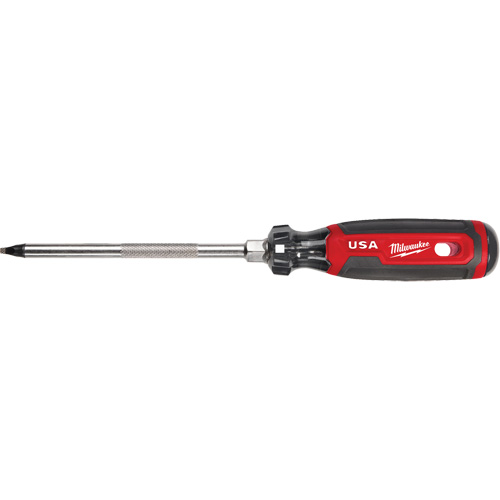 Square Screwdriver, #3 Tip, Round, 279 mm L, Cushion Grip Handle Oxymax Inc