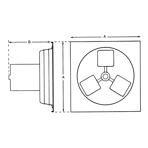 Ventilateur d'&eacute;chappement 12" s&eacute;rie panneau 1SP Oxymax Inc