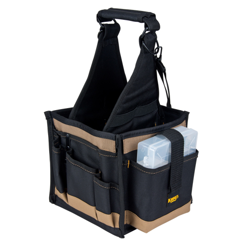 Tool Pouches, Canvas, 25 Pockets, Black Oxymax Inc