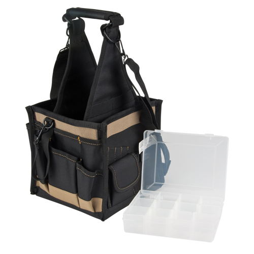 Tool Pouches, Canvas, 25 Pockets, Black Oxymax Inc