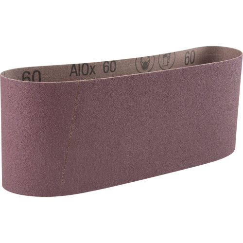 Courroie abrasive en toile 341D, 4" la x 24" lo, Oxyde d'aluminium, Grain 60 Oxymax Inc