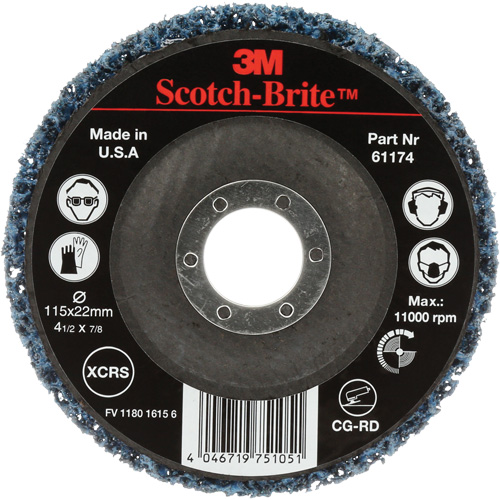 Disque de nettoyage et de d&eacute;capage Scotch-Brite, 4-1/2" dia., Grain Extra grossier, Carbure de silicium Oxymax Inc