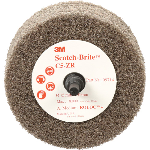 Scotch-Brite Cut & Polish Disc, 75 mm x 30 mm, 20 mm Arbor, Aluminum Oxide, 7500 RPM Oxymax Inc