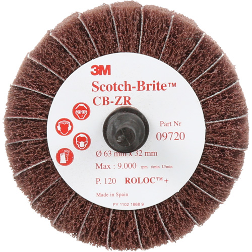 Disque combin&eacute; Scotch-Brite, 2-1/2" dia., Grain 120, Oxyde d'aluminium Oxymax Inc