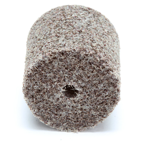 Meule d'abrasion et de polissage unitaris&eacute;e Scotch-Brite, 1" x 1", Arbre de 3/16"-7, Grain de Moyen, Oxyde d'aluminium Oxymax Inc