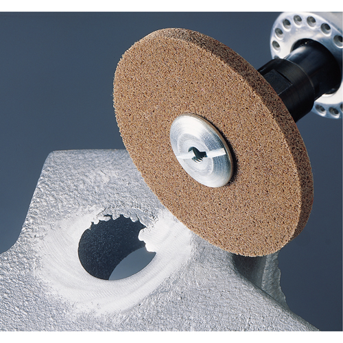 Scotch-Brite EXL Unitized Deburring Wheels, 3" x 1/4", 3/16" Arbor, 6S Grit Oxymax Inc