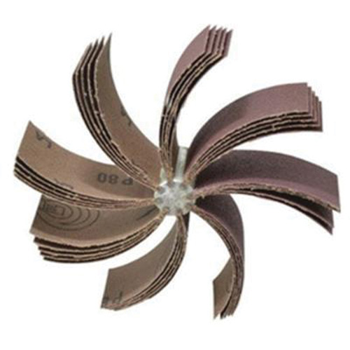Outil de polissage d'al&eacute;sage &agrave; lamelles ordinaires B-830, Oxyde d'aluminium, Grain 80, 6-3/4" x 1-1/2" Oxymax Inc