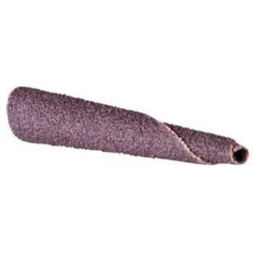 Cartouche de bande abrasive conique ALO, 100 Grain, 5/16" dia., Oxyde d'aluminium, 1-1/2" lo, 1/4" Dimension de l'arbre Oxymax Inc
