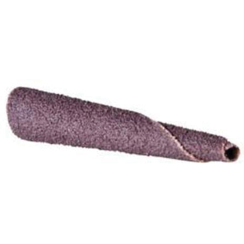 Cartouche de bande abrasive conique ALO, 240 Grain, 5/16" dia., Oxyde d'aluminium, 1-1/2" lo, 1/4" Dimension de l'arbre Oxymax Inc