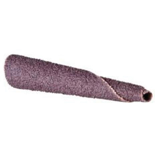 Cartouche de bande abrasive conique ALO, 120 Grain, 5/16" dia., Oxyde d'aluminium, 1-1/2" lo, 1/4" Dimension de l'arbre Oxymax Inc