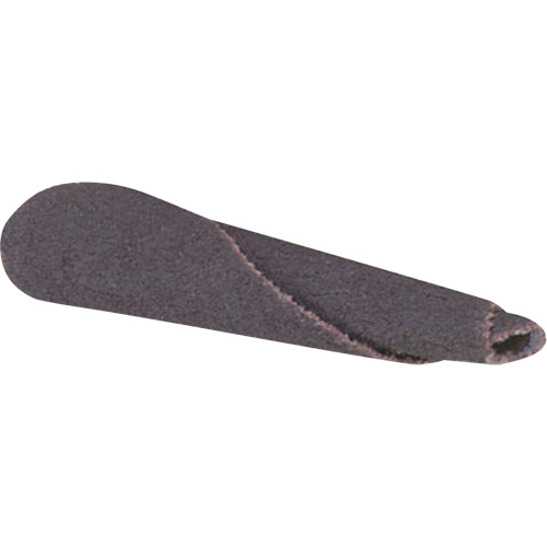 Cartouche de bande abrasive conique ALO, 320 Grain, 3/16" dia., Oxyde d'aluminium, 1" lo, 1/8" Dimension de l'arbre Oxymax Inc