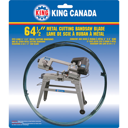 Bandsaw Metal Blade, Carbon Steel, 64-1/2" L x 1/2" W x 0.025" Thick, 10 TPI Oxymax Inc