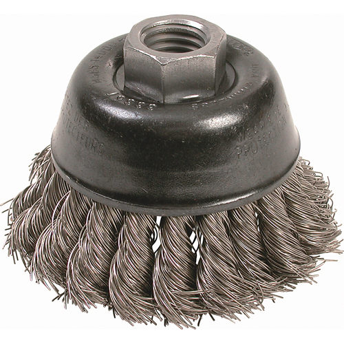 Knot Wire Cup Brushes - High Speed Small Grinder, 2-3/4" Dia. x 5/8"-11 Arbor Oxymax Inc