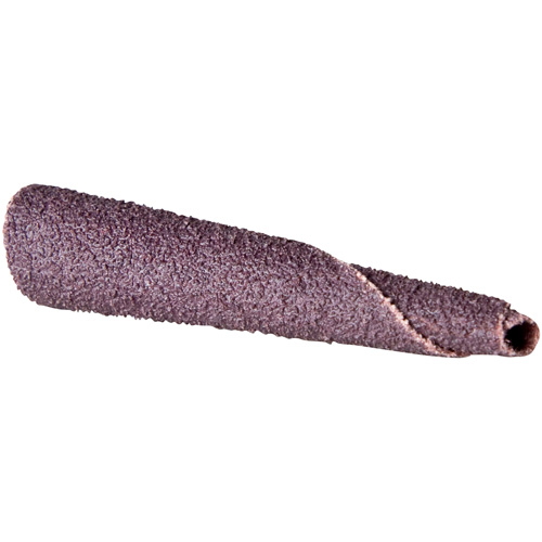 Cartouche de bande abrasive conique ALO, 150 Grain, 5/16" dia., Oxyde d'aluminium, 1-1/2" lo, 1/4" Dimension de l'arbre Oxymax Inc