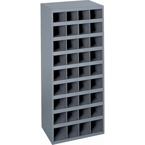 Steel Storage Bin Cabinet, 17-7/8" W x 12" D x 42" H, Grey Oxymax Inc