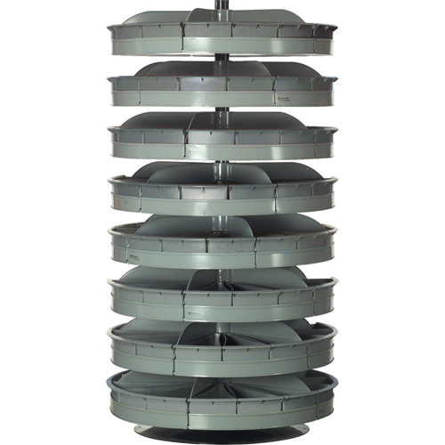 Rotabin&reg; Storage Units, 500 lbs. Capacity per Level, 8 Level, 66" H x 34" Dia. Oxymax Inc