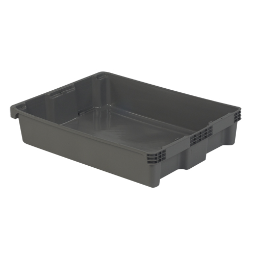 Contenants Stack-N-Nest Polylewton, 6,1" x 29,6" x 22,4", Gris Oxymax Inc