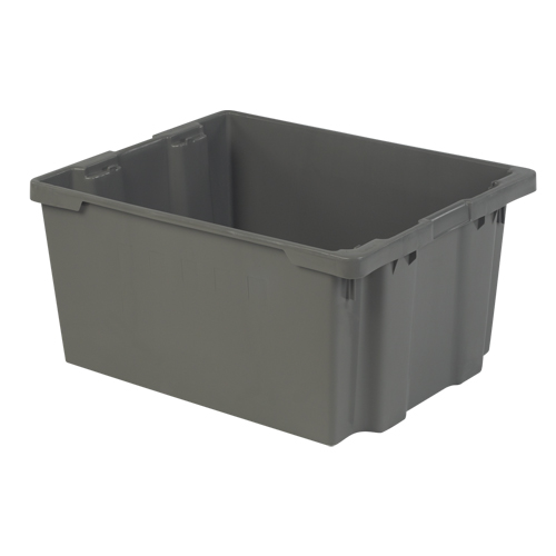 Contenants Stack-N-Nest Polylewton, 15,1" x 30,1" x 24", Gris Oxymax Inc