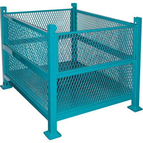 Conteneurs en m&eacute;tal grillag&eacute;, 2 panneaux repliables, Capacit&eacute; 3000 lb, 34,5" la x 40,5" p x 32,25" h Oxymax Inc