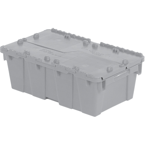 Contenants de distribution Flipak en plastique poly&eacute;thyl&egrave;ne (PE), 19,7" x 11,8" x 7,3", Gris Oxymax Inc