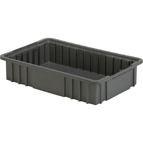Divider Box, Polyethylene, 15.5" W x 9.9" D x 3.5" H, Grey Oxymax Inc