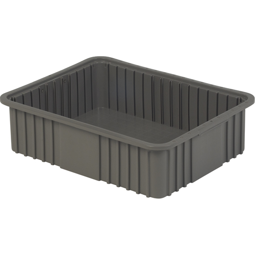Contenant Divider Box, Poly&eacute;thyl&egrave;ne, 20,9" la x 15,9" p x 6" h, Gris Oxymax Inc