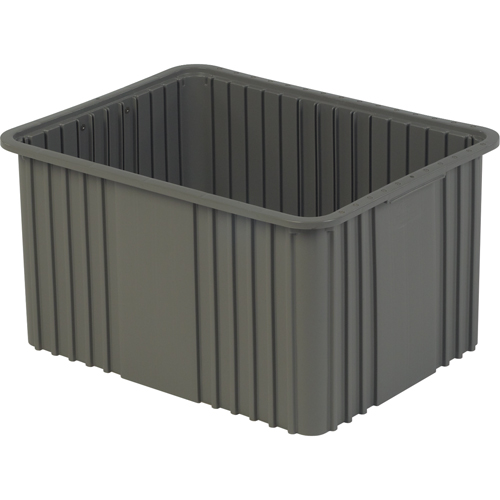 Contenant Divider Box, Poly&eacute;thyl&egrave;ne, 20,9" la x 15,9" p x 12" h, Gris Oxymax Inc