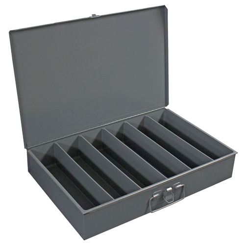 Compartment Steel Scoop Boxes , 18.34" W x 12.16" D x 3.16" H, 6 Vertical Compartments Oxymax Inc