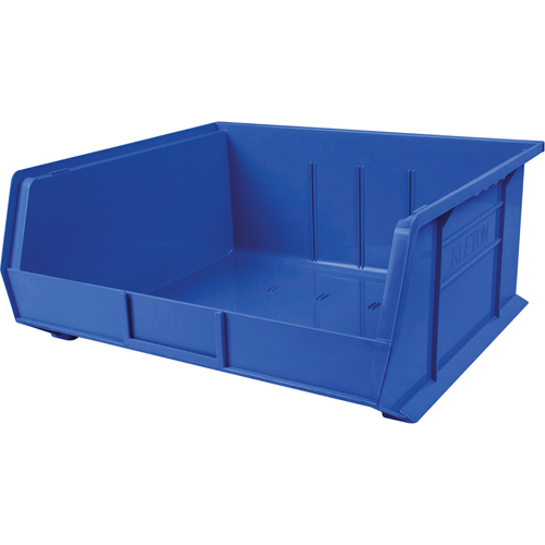 Bac en plastique, 16-1/2" la, 11" h x 18" p, Bleu Oxymax Inc