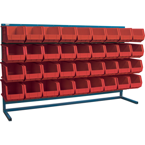 Rayonnage &agrave; persienne avec bacs, 36 bacs, 72" la x 15" p x 40" h Oxymax Inc