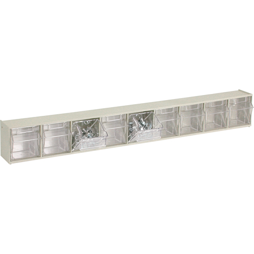 Tip-Out Bins Modular Storage System, 23-5/8" W x 2-1/2" D x 3-1/8" H, 9 Drawers Oxymax Inc