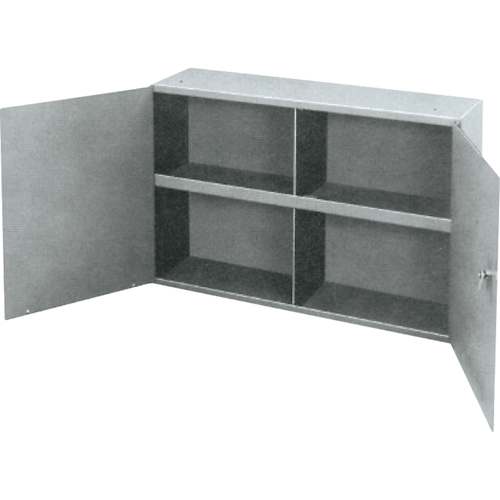 Utility Cabinet, Steel, 2 Shelves, 22-1/4" H x 33-3/4" W x 8-1/2" D, Grey Oxymax Inc