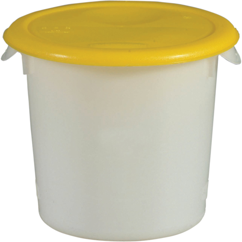 Round Storage Containers, 7-4/5" H x 8-1/2" D, 3.79 L Capacity, White Oxymax Inc