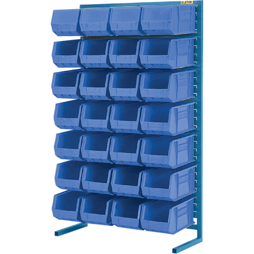 Support stationnaire pour bacs &agrave; un c&ocirc;t&eacute;, 36" la x 12" p x 61" h, 28 bacs Oxymax Inc