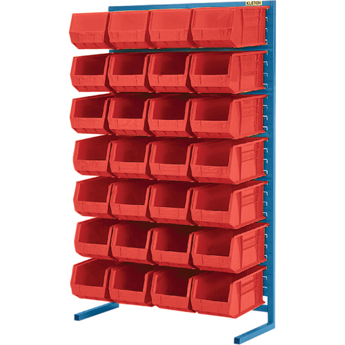 Single-Sided Stationary Bin Rack, 36" W x 12" D x 61" H, 28 Bins Oxymax Inc