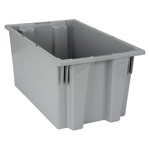 Contenants Stack & Nest, 9" x 18" x 11", Gris Oxymax Inc
