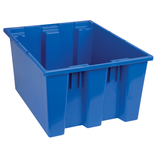 Contenants Stack & Nest, 10" x 19,5" x 15,5", Bleu Oxymax Inc