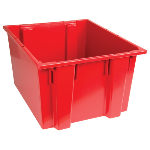 Stack & Nest Totes, 13" x 23.5" x 19.5", Red Oxymax Inc