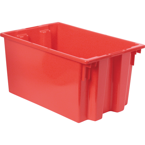 Stack & Nest Totes, 12" x 23.5" x 15.5", Red Oxymax Inc