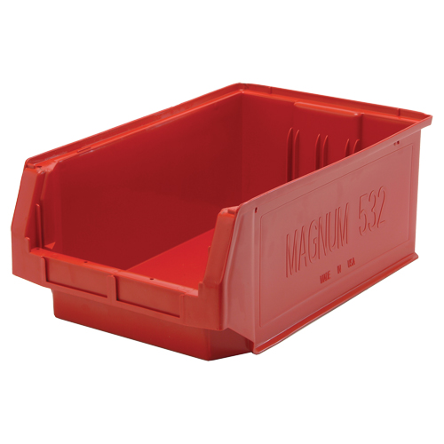 Giant Stacking Containers, 12.375" W x 19.75" D x 7.875" H, Red Oxymax Inc