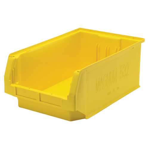 Contenants g&eacute;ants empilables, 12,375" la x 19,75" p x 7,875" h, Jaune Oxymax Inc