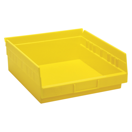 Shelf Bins, 11-1/8" W x 4" H x 11-5/8" D, Yellow, 30 lbs. Capacity Oxymax Inc