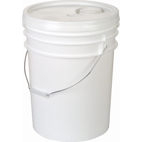 Seau blanc avec couvercle &agrave; joint d'&eacute;tanch&eacute;it&eacute;, Plastique, 20 L Oxymax Inc