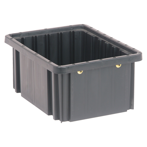 Conductive Dividable Grid Containers, Polypropylene, 8-1/4" W x 10-7/8" D x 5" H, Black Oxymax Inc