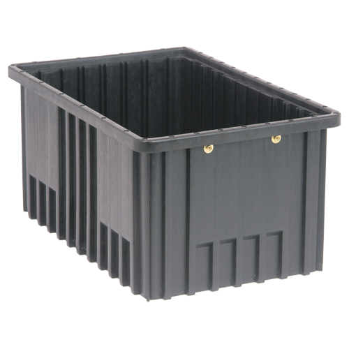 Bacs divisibles conducteurs, Polypropyl&egrave;ne, 10-7/8" la x 16-1/2" p x 8" h, Noir Oxymax Inc