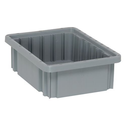 Contenants Divider Box, Plastique, 10,9" la x 8,3" p x 3,5" h, Gris Oxymax Inc