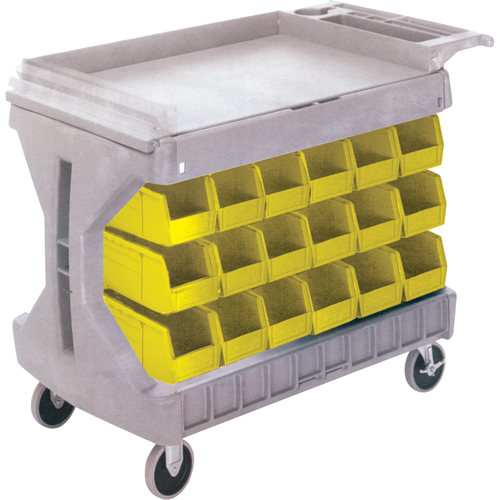 PROCART A/36 BACS JAUNE# CB101, &agrave; deux c&ocirc;t&eacute;s, 36 bacs, 45-5/18" la x 24" p x 34-3/4" h Oxymax Inc