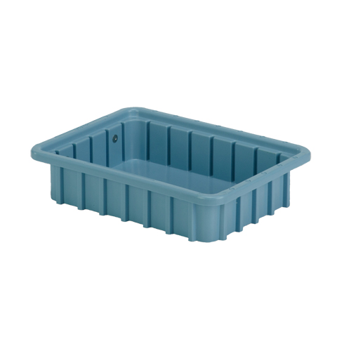 Divider Box&reg; Containers, Polyethylene, 10.8" W x 8.3" D x 2.5" H, Light Blue Oxymax Inc