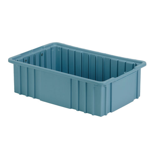 Contenant Divider Box, Poly&eacute;thyl&egrave;ne, 15,5" la x 9,9" p x 5" h, Bleu p&acirc;le Oxymax Inc