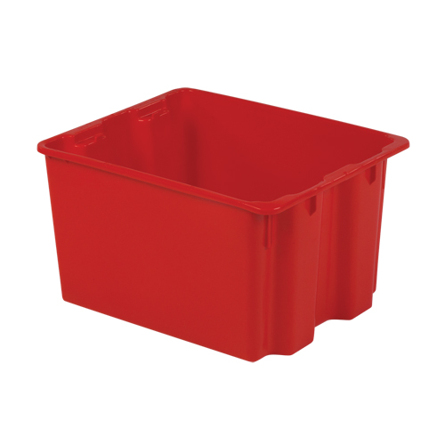 Polylewton Stack-N-Nest&reg; Containers, 12" x 21" x 17", Red Oxymax Inc